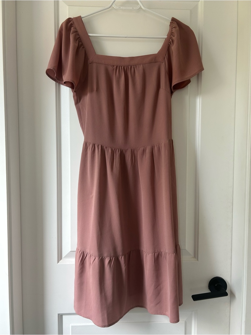 Women's Mauve Monteau xS Square Neck Midi Dress